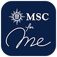 MSC for Me logo on a dark blue background | MSC Cruises