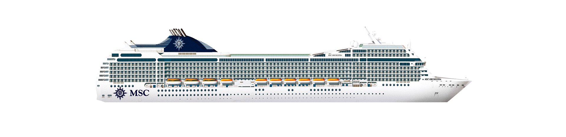 MSC Cruises msc orchestra silhouette header MSC Cruises msc orchestra silhouette header