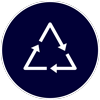 Recycling symbol promoting sustainability on MSC Cruises | MSC Cruises