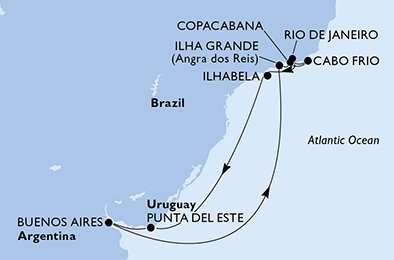 Argentinië, Brazilië, Uruguay