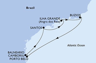 Santos, Ilha Grande, Buzios, Porto Belo, Camboriu, Santos