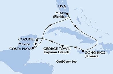 Verenigde Staten, Jamaïca, Cayman Eilanden, Mexico