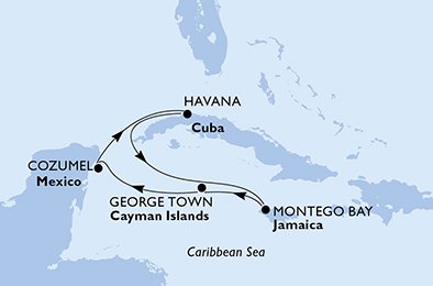 Cuba, Jamaïca, Cayman Eilanden, Mexico