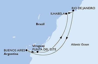 Brazilië, Argentinië, Uruguay