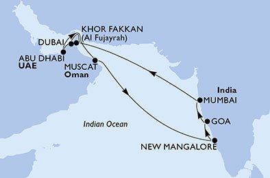 Verenigde Arabische Emiraten, Oman, India