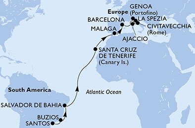 Brazilië, Spanje, Frankrijk, Italië