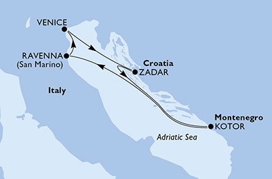 Italië, Kroatië, Montenegro