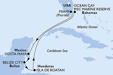 Verenigde Staten, Mexico, Belize, Honduras, Bahamas