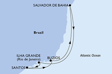 Santos, Buzios, Salvador, Ilha Grande, Santos