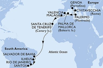 Italië, Spanje, Brazilië
