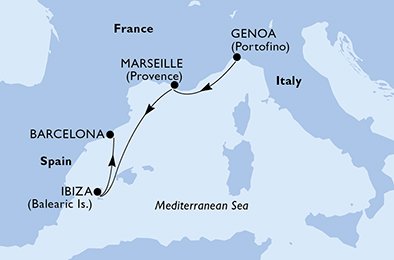 Italië, Frankrijk, Spanje