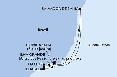 Rio de Janeiro, Ilhabela, Ubatuba, Ilha Grande, Copacabana, Salvador, Rio de Janeiro