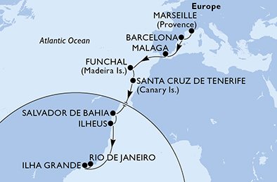 Frankrijk, Spanje, Portugal, Brazilië
