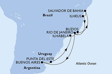 Argentinië, Uruguay, Brazilië