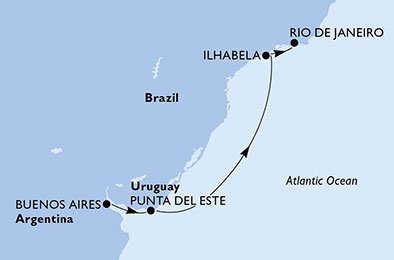 Argentinië, Uruguay, Brazilië
