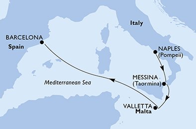 Italië, Malta, Spanje