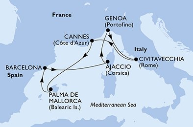 Italië, Frankrijk, Spanje