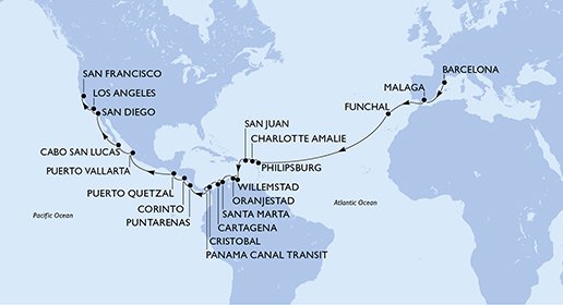 Spanje, Portugal, St. Maarten, Virgin Islands (U.S.), Puerto Rico, Aruba, Colombia, Panama, Costa Rica, Nicaragua, Guatemala, Mexico, Verenigde Staten