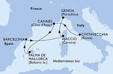 Italië, Frankrijk, Spanje