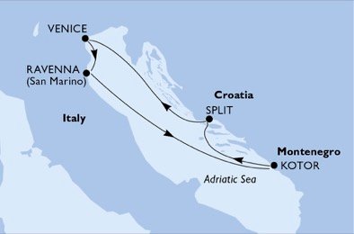 Italië, Montenegro, Kroatië