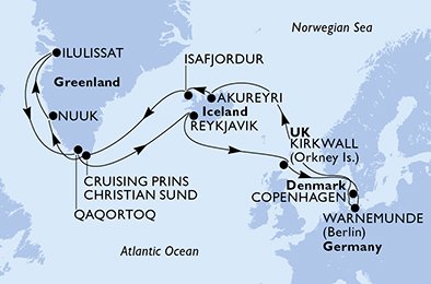 Denemarken, Duitsland, IJsland, Greenland, Groot-Brittannië