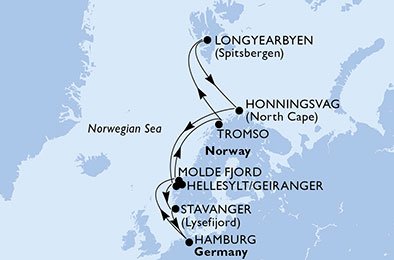 Duitsland, Noorwegen, Spitsbergen en Jan Mayen