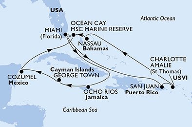 Verenigde Staten, Puerto Rico, Virgin Islands (U.S.), Bahamas, Jamaïca, Cayman Eilanden, Mexico