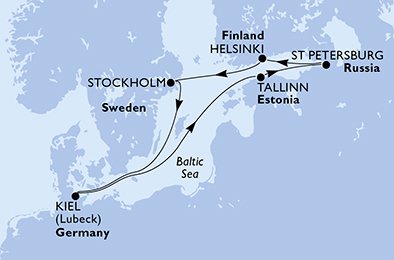 Duitsland, Estland, Rusland, Finland, Zweden