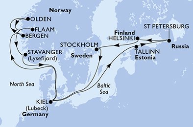 Duitsland, Noorwegen, Estland, Rusland, Finland, Zweden