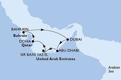 Verenigde Arabische Emiraten, Qatar, Bahrein