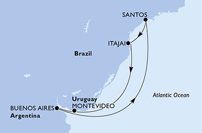 Uruguay, Argentinië, Brazilië