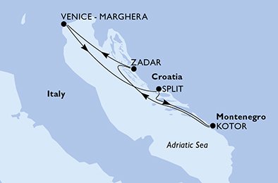 Italië, Kroatië, Montenegro