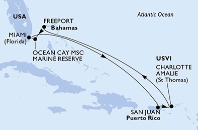 Verenigde Staten, Puerto Rico, Virgin Islands (U.S.), Bahamas