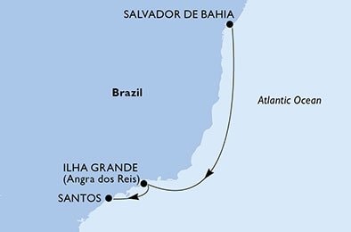 Salvador, Ilha Grande, Santos